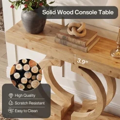 Solid Wood Console Table, 43.3