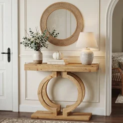 Solid Wood Console Table, 43.3