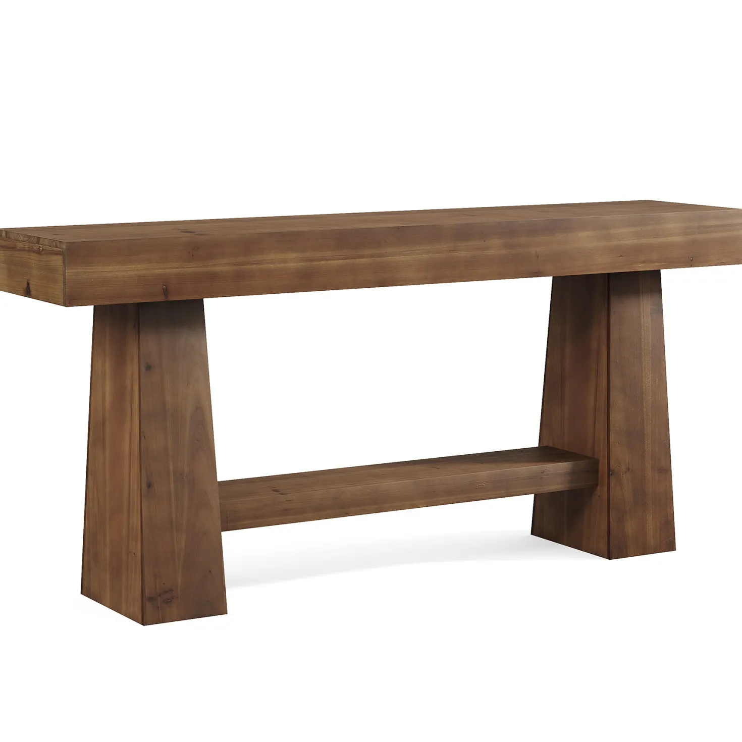 Solid Wood Console Table, 63" Wooden Entryway Sofa Table with Storage