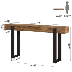 Solid Wood Console Table, 63