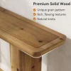 Solid Wood Console Table, 63" Sofa Table Behind Couch with Sturdy Base