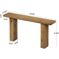 Solid Wood Console Table, 63