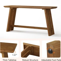 Solid Wood Console Table, 63
