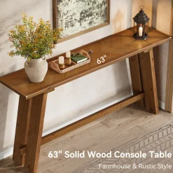 Solid Wood Console Table, 63