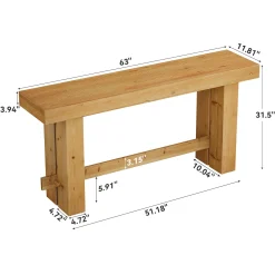 Solid Wood Console Table, 63