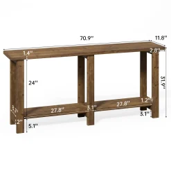 Solid Wood Console Table, 70.9