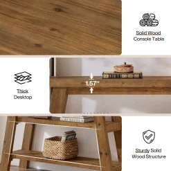 Solid Wood Console Table, 47.24