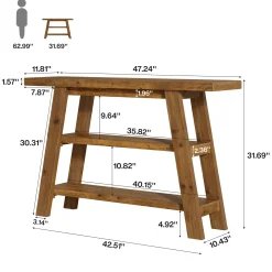 Solid Wood Console Table, 47.24