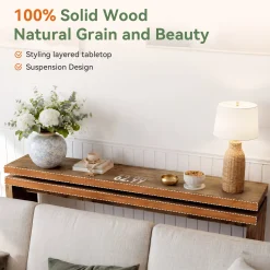 Solid Wood Console Table, 63