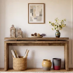 Solid Wood Console Table, 63