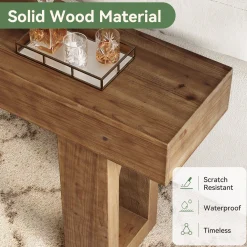 Solid Wood Console Table, 63
