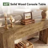 Solid Wood Console Table, 63" Farmhouse Sofa Table Behind Couch for Entryway