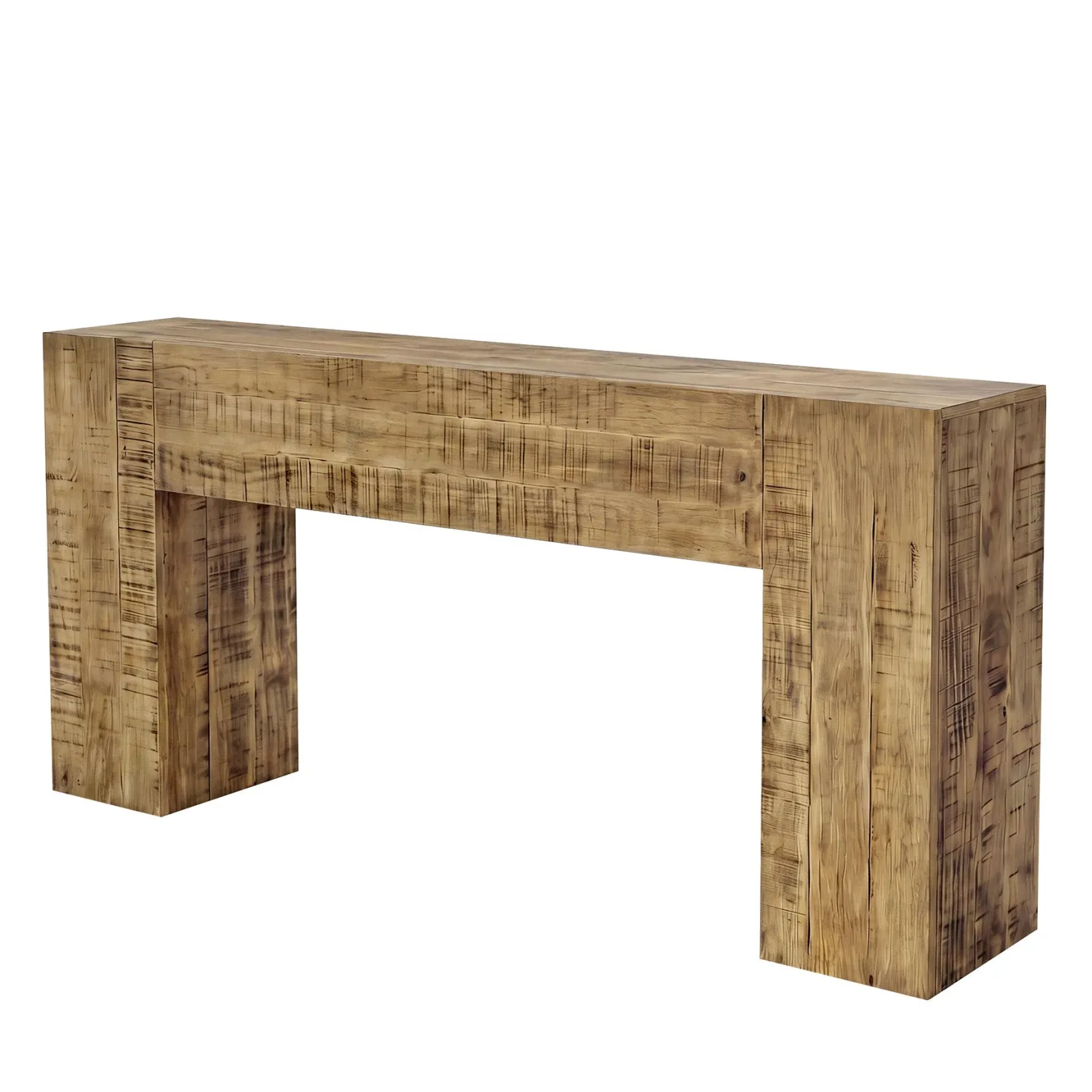 Solid Wood Console Table, 63" Farmhouse Sofa Table Behind Couch for Entryway