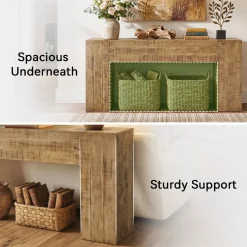Solid Wood Console Table, 63