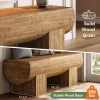 Solid Wood Dining Bench, 47" Farmhouse Kitchen Bench for Dining Room