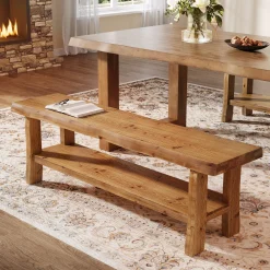 Solid Wood Dining Bench, 55