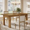 Solid Wood Dining Table, 63" Rectangular Kitchen Table for 4-6 People
