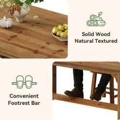 Solid Wood Dining Table, 63