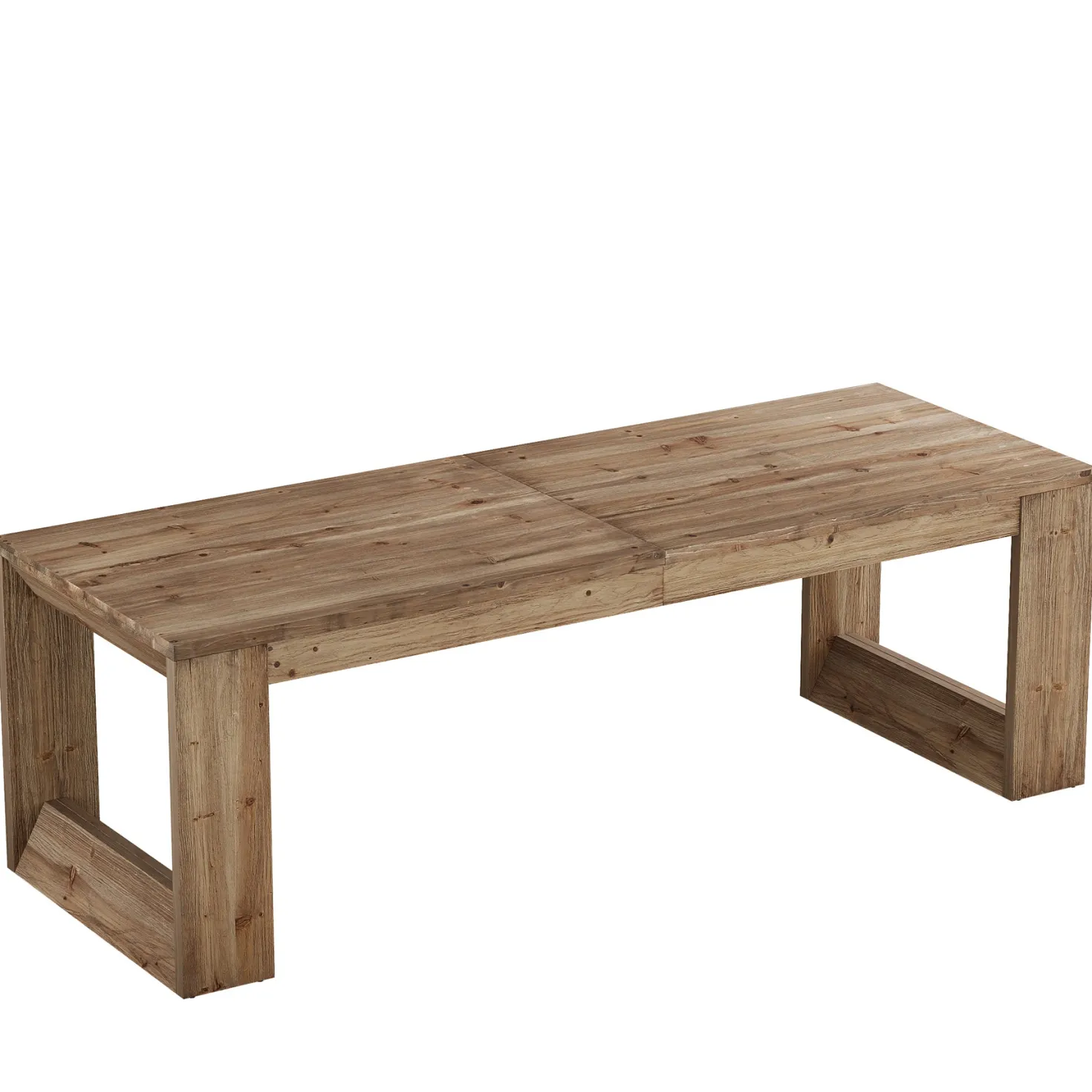 Solid Wood Dining Table, 86.6" Rectangular Kitchen Table for 8-10 People