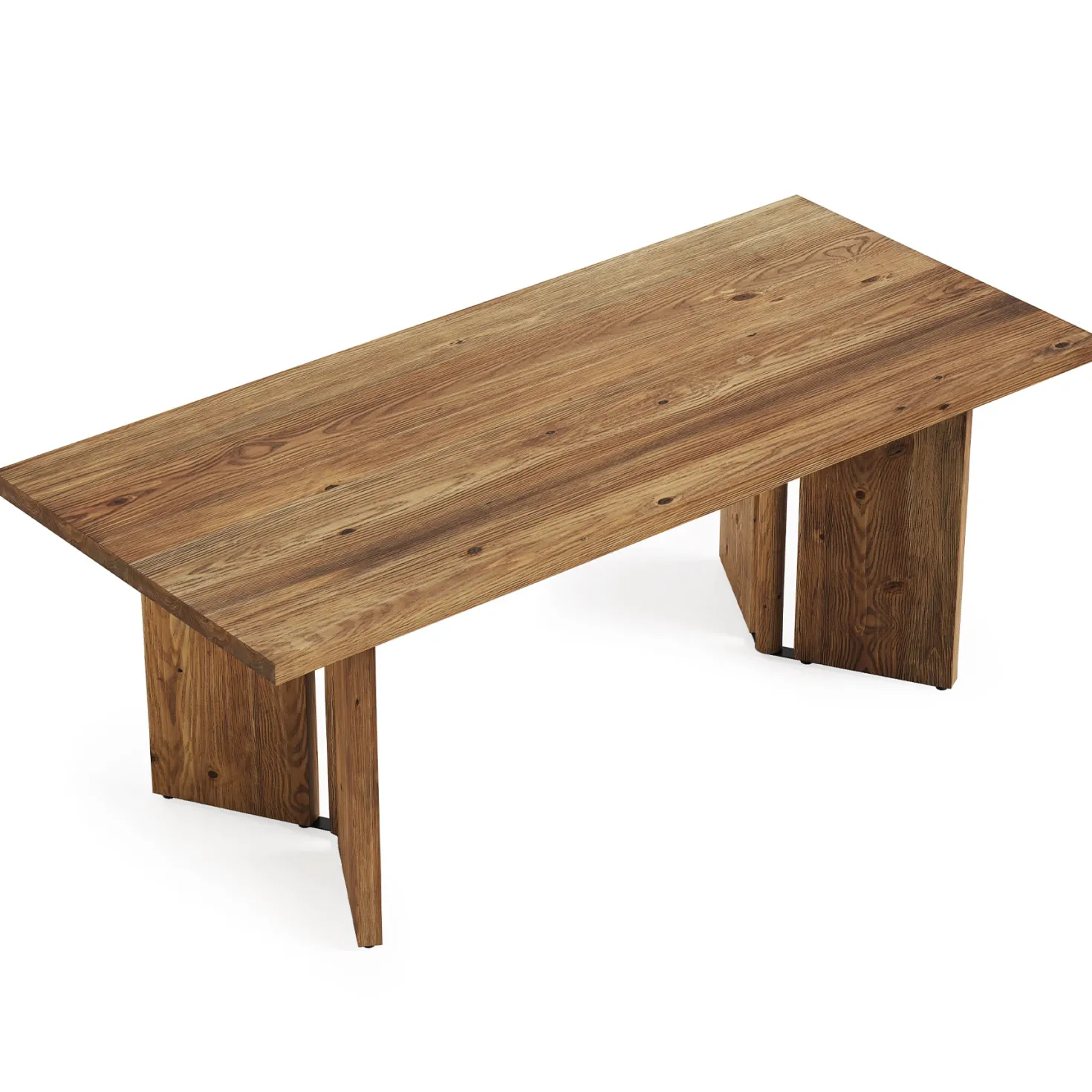 Solid Wood Dining Table, 63" Farmhouse Long Kitchen Table