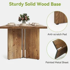 Solid Wood Dining Table, 63