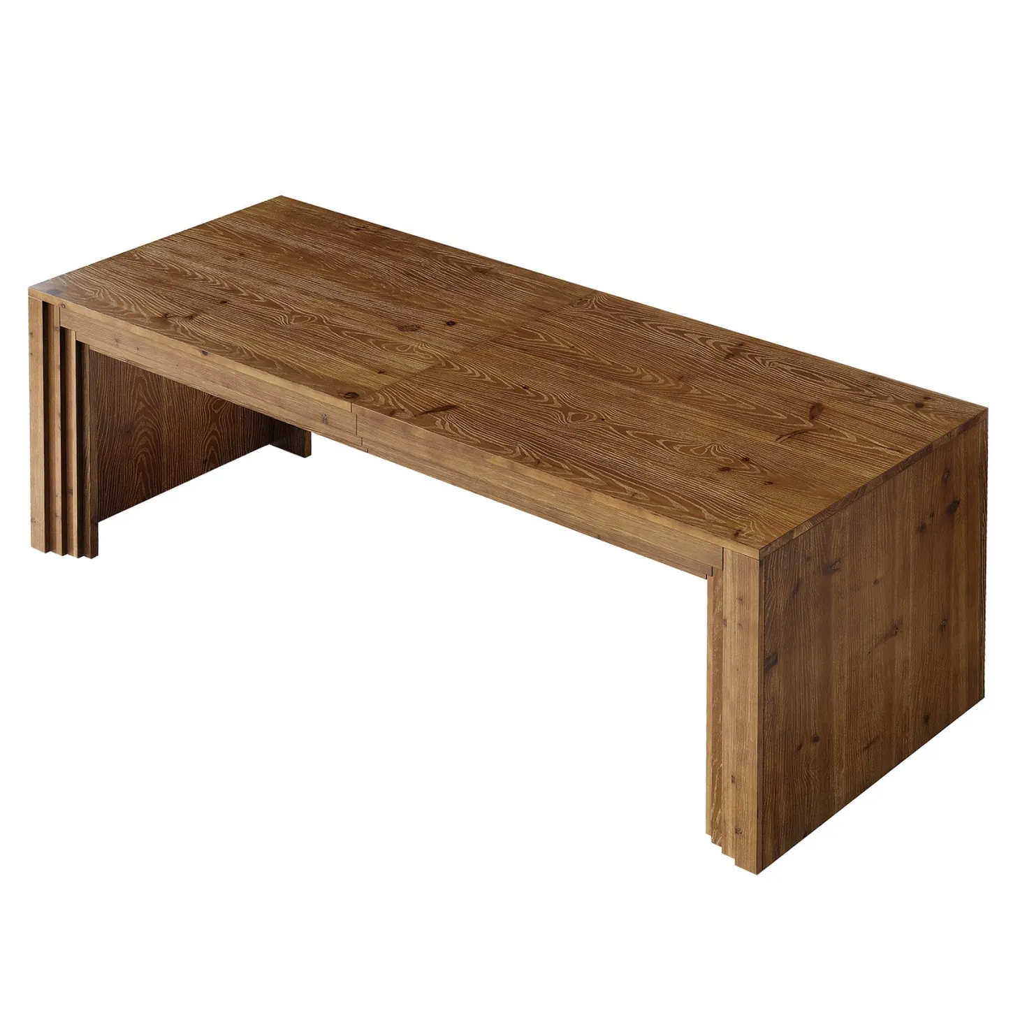 Solid Wood Dining Table for 6-10, 78.7" Rectangular Kitchen Table for Dining Room