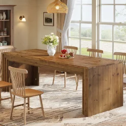 Solid Wood Dining Table for 6-10, 78.7