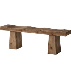 Solid Wood Entryway Bench, 59