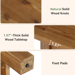 Solid Wood Executive Desk, 63
