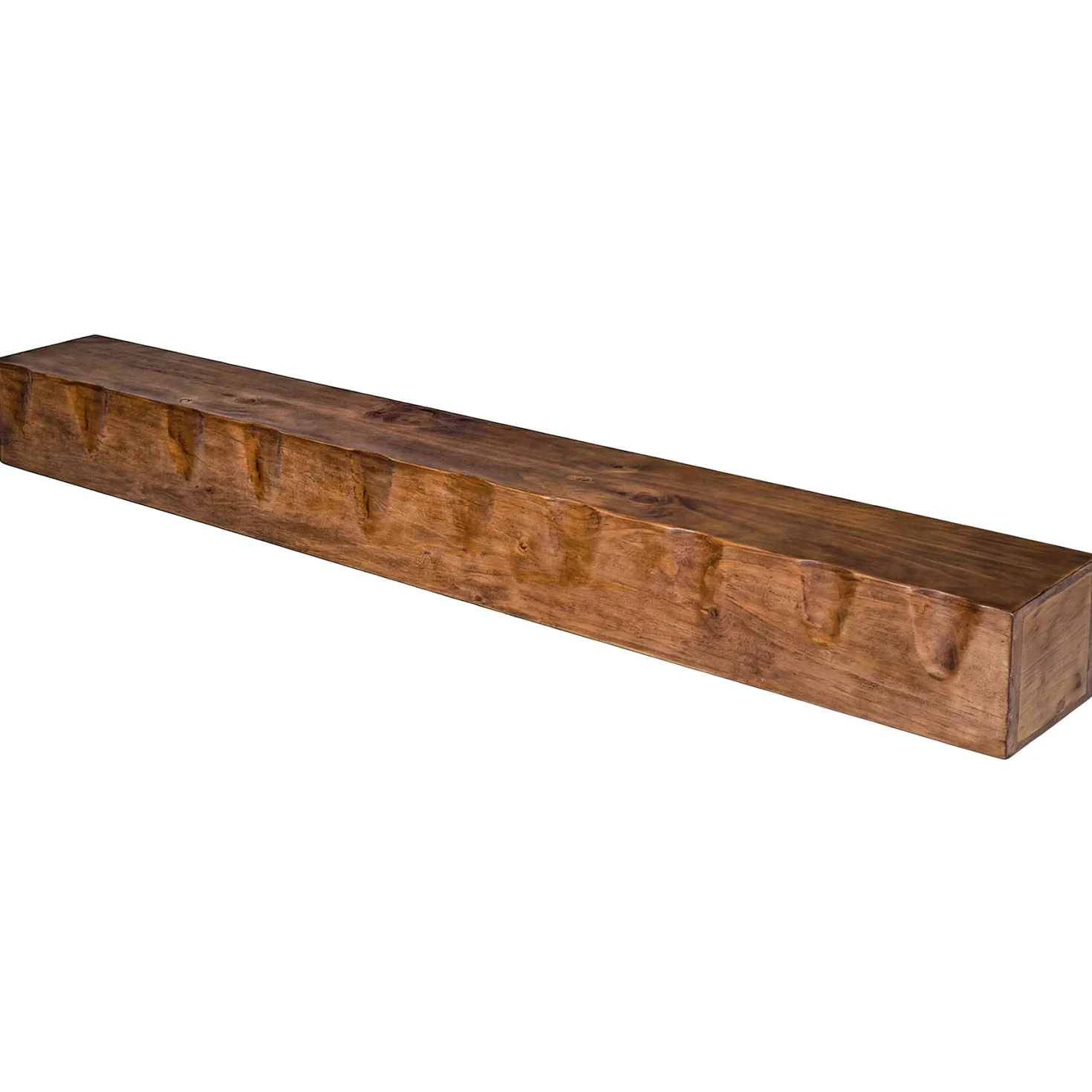 Solid Wood Floating TV Stand, 63" Wall Media Shelf for TVs Up to 75"
