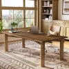 Solid Wood Home Office Desk, 63" Farmhouse Executive Computer Desk