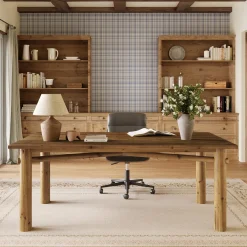 Solid Wood Home Office Desk, 63