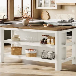 Solid Wood Kitchen Island, 63