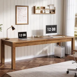 Solid Wood 2-Person Desk, 78.7