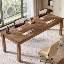 Solid Wood 2-Person Desk, 78.7