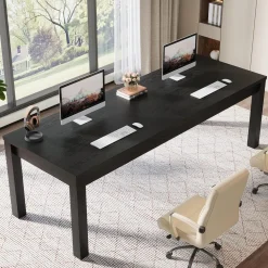 Solid Wood 2-Person Desk, 78.7