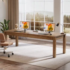 Solid Wood 2-Person Desk, 78.7