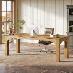 Solid Wood 2-Person Desk, 79