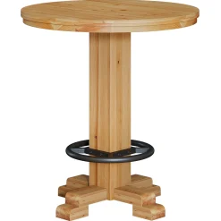 Solid Wood Round Bar Table, 37.4