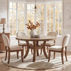 Solid Wood Round Dining Table, 47