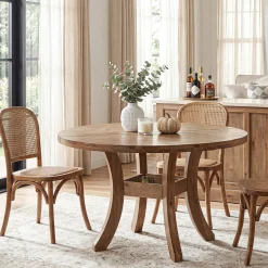 Solid Wood Round Dining Table, 47