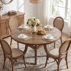 Solid Wood Round Dining Table, 47