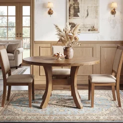 Solid Wood Round Dining Table, 47