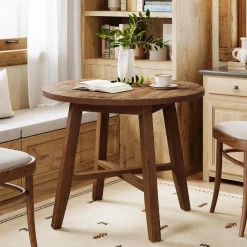 Solid Wood Round Dining Table, 31.5