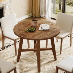Solid Wood Round Dining Table, 31.5