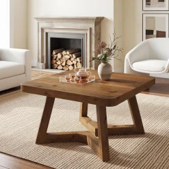 Solid Wood Square Coffee Table, 31.5