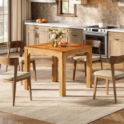 Solid Wood Square Dining Table, 31.5