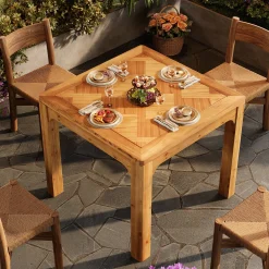 Solid Wood Square Dining Table, 31.5