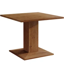 Solid Wood Square Dining Table for 4, 31.5" Kitchen Table with Pedestal Base