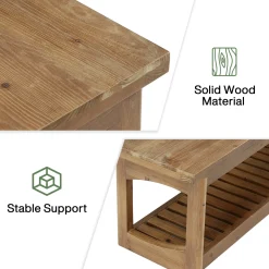 Solid Wood TV Stand, 63